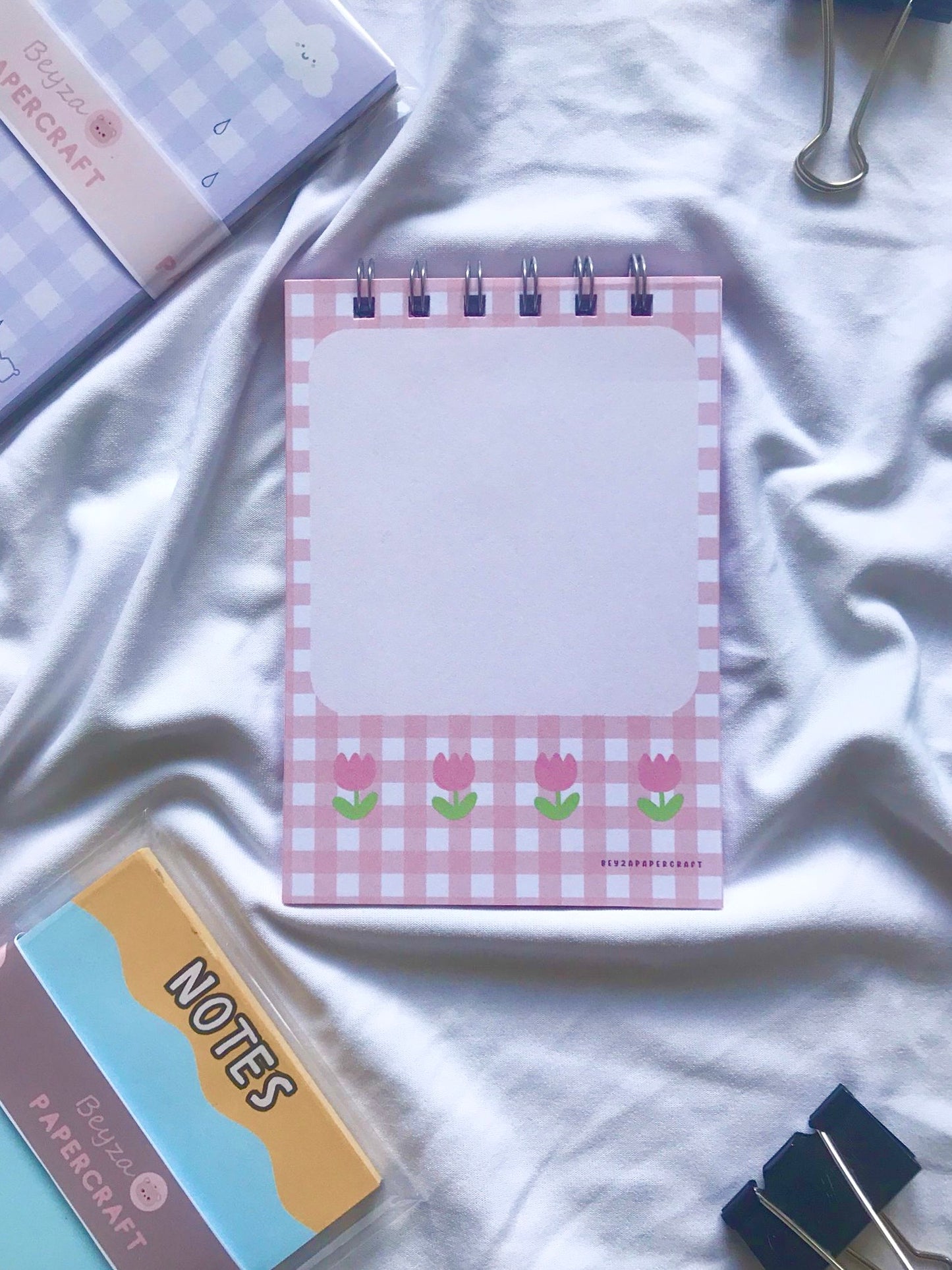 4'lü Not Defteri Seti Ayıcık,Tavşan,Çiçek,Kiraz Desenli-Kapaklı Not Defteri Seti