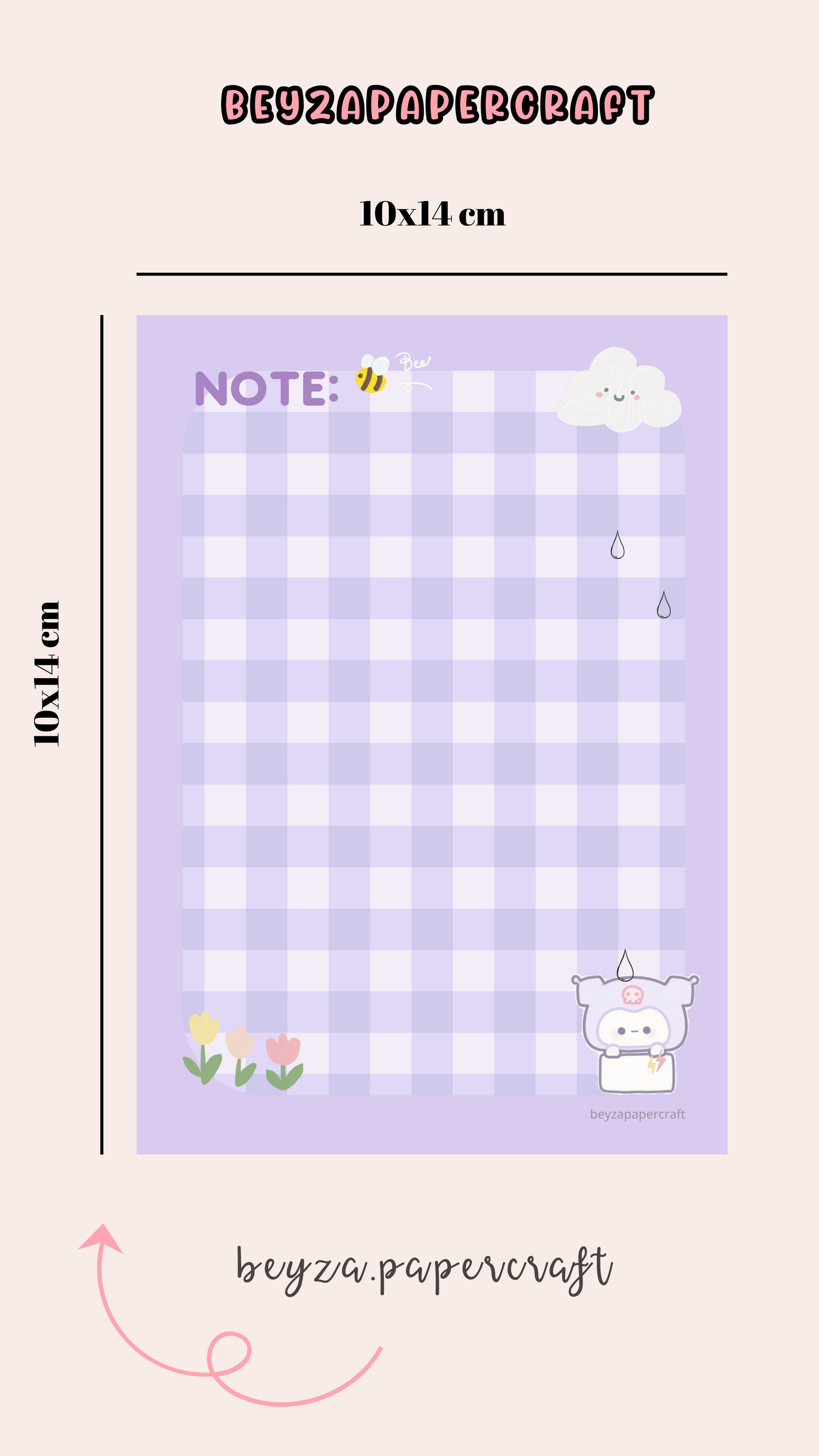 4’lü Notepad Seti Kareli Civcivli, Çizgili Yeşil, Kahverengi Aycıklı, Mor Aycıklı Desenli